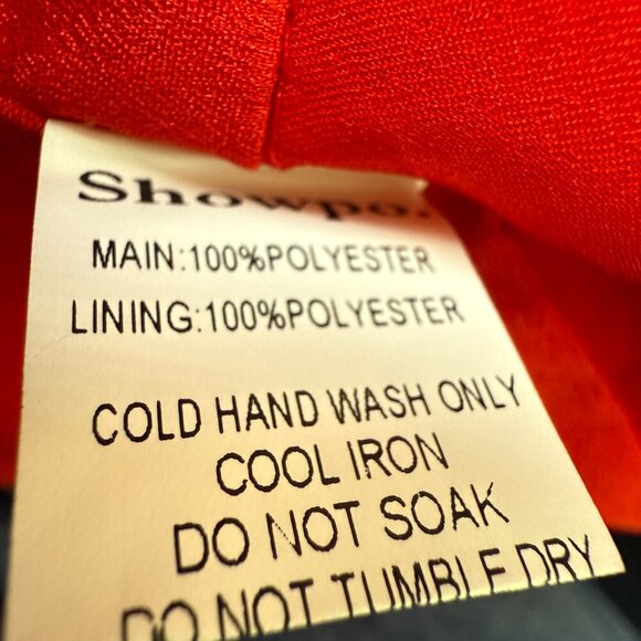 Showpo Cloud Cover Faux Wrap Ruffle Mini Dress Womens 2 Red Cocktail Party Girly - Picture 13 of 14